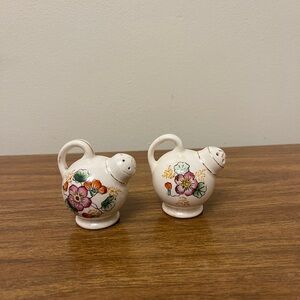 Floral Ceramic Salt and Pepper Shaker Set
